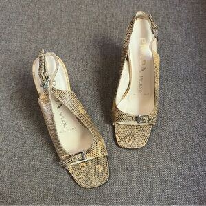 Vintage Prada snakeskin sandal heels